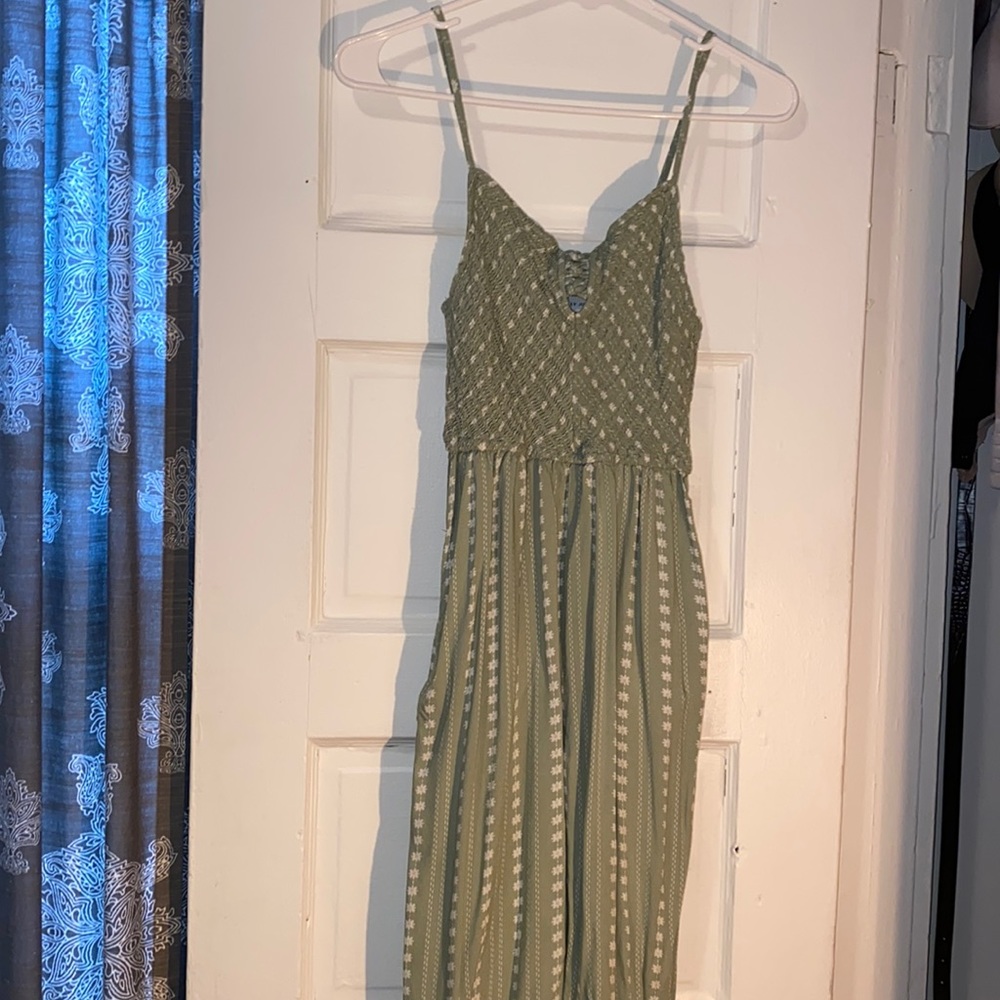Light Olive Vintage Inspired Jumpsuit